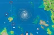 The three mini rock formations where you can claim your Aquaman trident